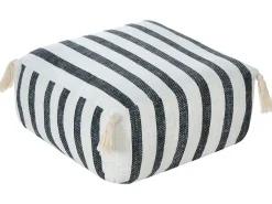 Cuscino da pavimento ASHTI Cotone Nero/Bianco