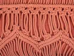 Cuscino decorativo AKKOY Cotone 45 x 45 cm Arancione Trama geometrica