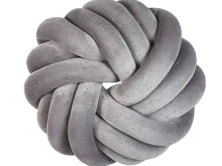 Cuscino decorativo AKOLA Velluto 30 x 30 cm Grigio Tinta unita