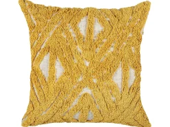 Cuscino decorativo ALCEA Cotone 45 x 45 cm Giallo Trama geometrica