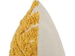 Cuscino decorativo ALCEA Cotone 45 x 45 cm Giallo Trama geometrica