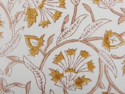 Cuscino decorativo AMARA Cotone 45 x 45 cm Giallo Trama floreale