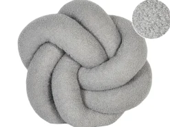 Cuscino decorativo ANGELONIA Bouclé 45 x 45 cm Grigio Tinta unita
