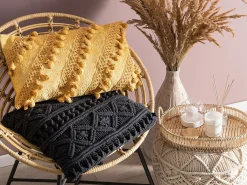 Cuscino decorativo AYROOR 30 x 50 cm Senape Trama geometrica
