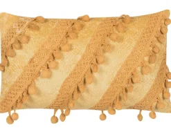 Cuscino decorativo AYROOR 30 x 50 cm Senape Trama geometrica