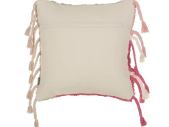 Cuscino decorativo BISTORTA Cotone 45 x 45 cm Rosa Trama geometrica