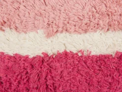 Cuscino decorativo BISTORTA Cotone 45 x 45 cm Rosa Trama geometrica
