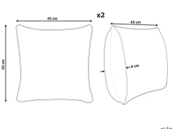 Cuscino decorativo DILLENIA Cotone 45 x 45 cm Bianco