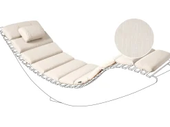 Cuscino per sdraio BRESCIA PREMIUM 180 x 60 cm Beige chiaro