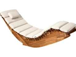 Cuscino per sdraio BRESCIA PREMIUM 180 x 60 cm Beige chiaro