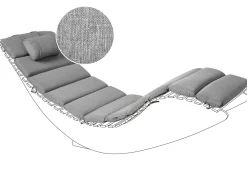 Cuscino per sdraio BRESCIA PREMIUM 180 x 60 cm Grigio melange