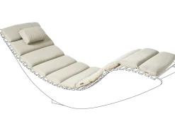 Cuscino per sdraio BRESCIA PREMIUM 180 x 60 cm Tortora