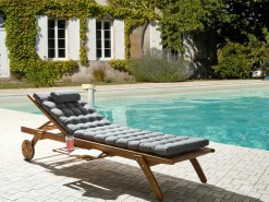 Cuscino per sdraio CESANA PREMIUM 192 x 56 cm Grigio melange