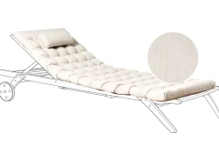 Cuscino per sdraio CESANA PREMIUM 192 x 56 cm Beige chiaro