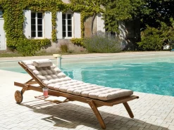 Cuscino per sdraio CESANA PREMIUM 192 x 56 cm Beige chiaro