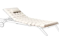 Cuscino per sdraio CESANA PREMIUM 192 x 56 cm Beige chiaro