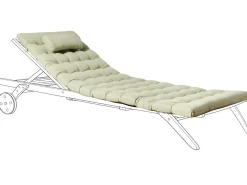 Cuscino per sdraio CESANA PREMIUM 192 x 56 cm Verde chiaro