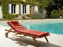 Cuscino per sdraio CESANA PREMIUM 192 x 56 cm Rosso