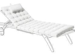 Cuscino per sdraio CESANA PREMIUM 192 x 56 cm Bianco sporco