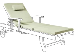 Cuscino per sdraio TOSCANA/JAVA/AMANTEA PREMIUM 189 x 58 cm Verde