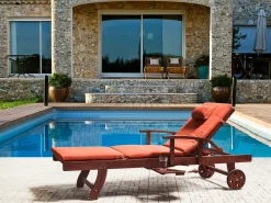 Cuscino per sdraio TOSCANA/JAVA/AMANTEA PREMIUM 189 x 58 cm Rosso