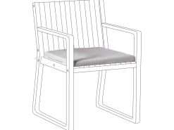 Cuscino per sedia SASSARI PREMIUM 46 x 46 cm Grigio chiaro