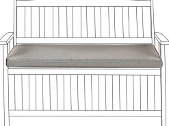 Cuscino per sedile a panca SOVANA 108 x 45 cm Grigio