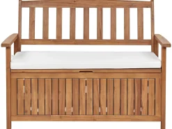 Cuscino per sedile a panca SOVANA 108 x 45 cm Bianco sporco