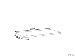 Cuscino per sedile a panca VIVARA 112 x 54 cm Bianco sporco