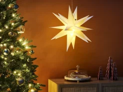 Decorazione da appendere LED BHAGIRATHI Stella 44 cm Bianco sporco