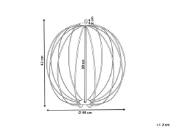 Decorazione da appendere all'aperto LED HOSFOS Palla di Natale 42 cm Argento