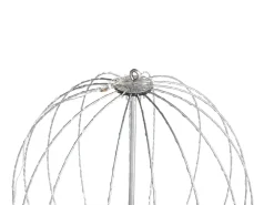 Decorazione da appendere all'aperto LED HOSFOS Palla di Natale 42 cm Argento