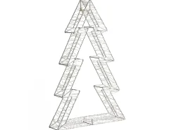 Decorazione per esterni LED AKERAN Albero di Natale 60 cm Argento