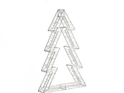 Decorazione per esterni LED AKERAN Albero di Natale 60 cm Argento