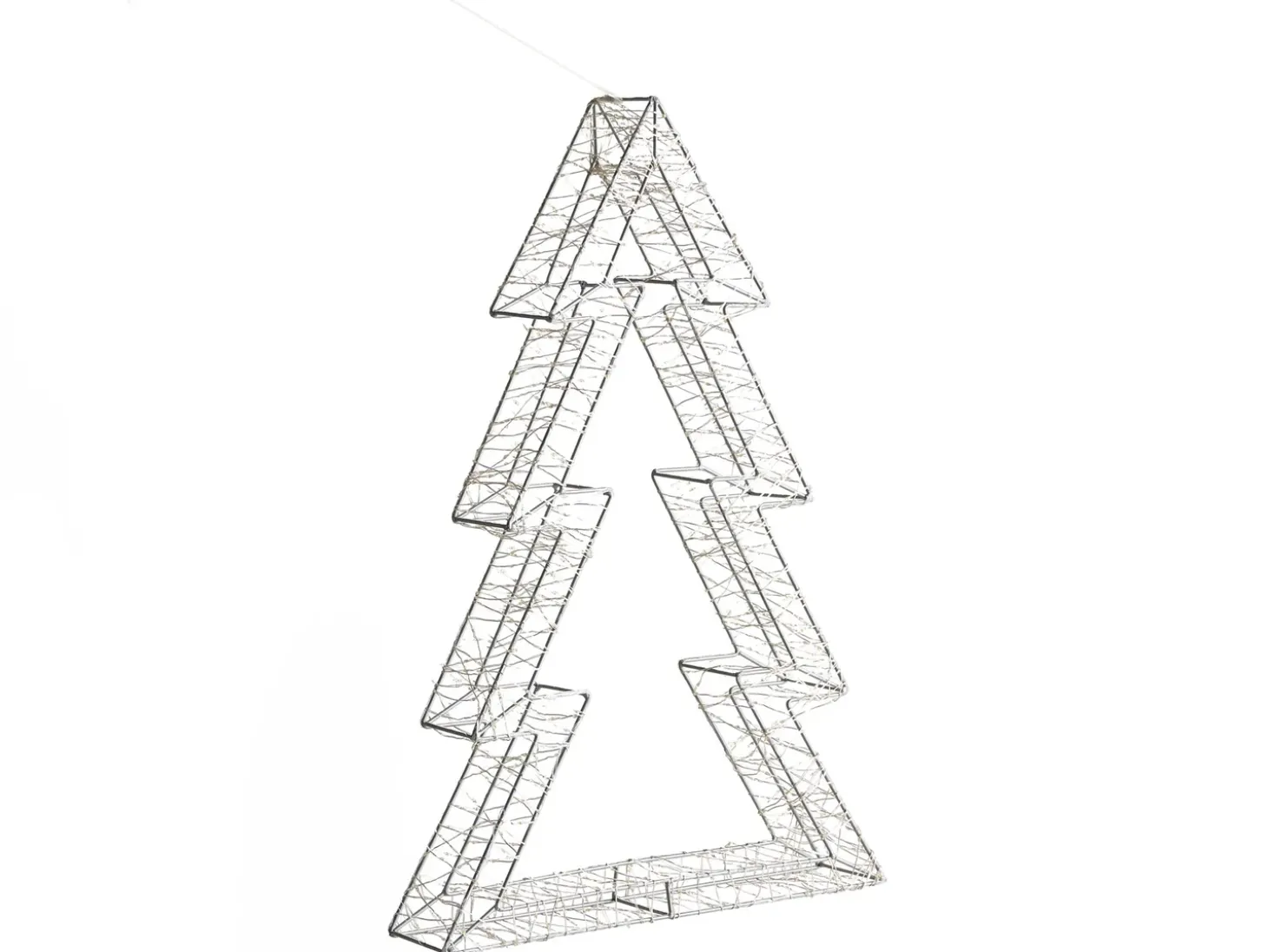 Decorazione per esterni LED AKERAN Albero di Natale 60 cm Argento
