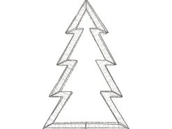 Decorazione per esterni LED AKERAN Albero di Natale 60 cm Argento