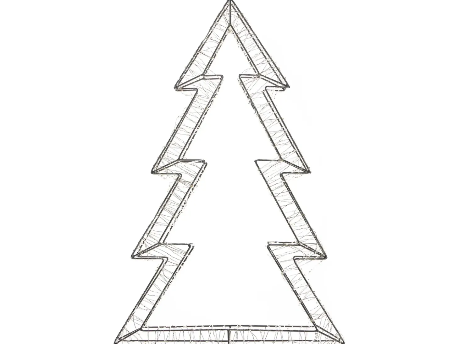 Decorazione per esterni LED AKERAN Albero di Natale 60 cm Argento