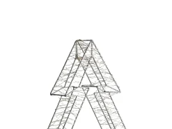 Decorazione per esterni LED AKERAN Albero di Natale 60 cm Argento