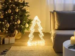 Decorazione per esterni LED AKERAN Albero di Natale 60 cm Argento