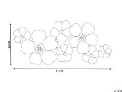 Decorazione da parete Fiore LANTHANUM Metallo 52 cm Beige