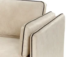 Divano angolare 3 posti ALTAN Velluto Beige Lato Sinistro