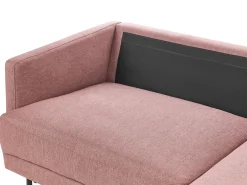 Divano angolare 2 posti BREDA Tessuto Rosa Lato Sinistro