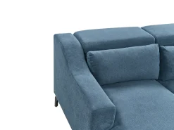 Divano angolare 4 posti GLOSLI Tessuto Blu marino Lato Sinistro