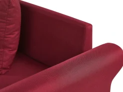 Divano angolare 3 posti VIKNA Tessuto Rosso scuro Lato destro