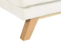 Divano letto angolare 3 posti SIRO Bouclé Bianco sporco con contenitore Lato destro