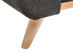 Divano letto angolare 3 posti OLLSTA Tessuto Nero Lato Sinistro