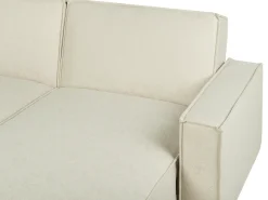 Divano letto angolare 3 posti ROMEDAL Tessuto Beige Lato Sinistro