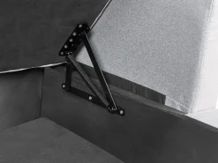 Divano letto angolare 4 posti FLAKK Tessuto Grigio chiaro con contenitore Lato destro