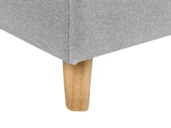 Divano letto angolare 4 posti FLAKK Tessuto Grigio chiaro con contenitore Lato destro