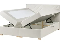 Divano letto con contenitore Tessuto ESQUIRE 180 x 200 cm Bianco sporco
